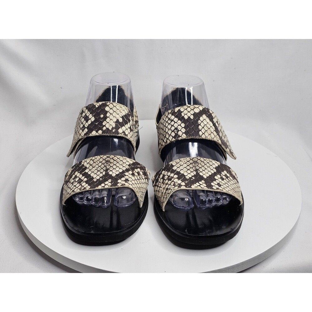 Vince Salina Python Snake Print Flat Strap Sandal… - image 3